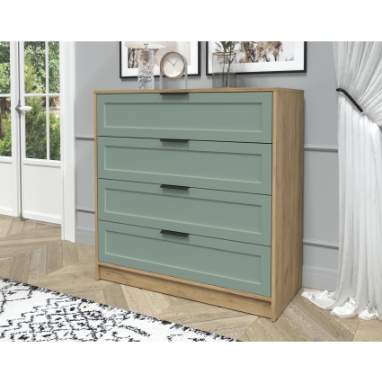 Kомод Тренд КТ-К100 (Дуб золотой ЛДСП/ Мята ЛМДФ) Ш1000 В1020 Г451 Kомод Тренд КТ-К100 (Дуб золотой ЛДСП/ Мята ЛМДФ) Ш1000 В1020 Г451